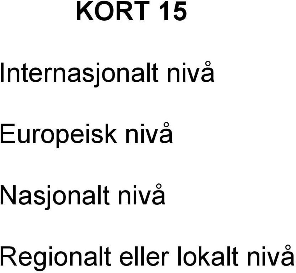 Europeisk nivå