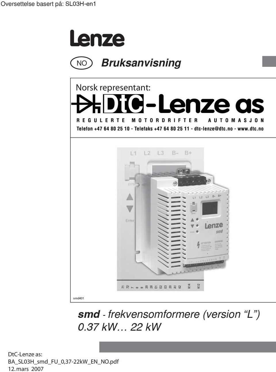 frekvensomformere (version L ) 0.