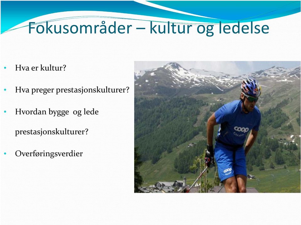 Hva preger prestasjonskulturer?