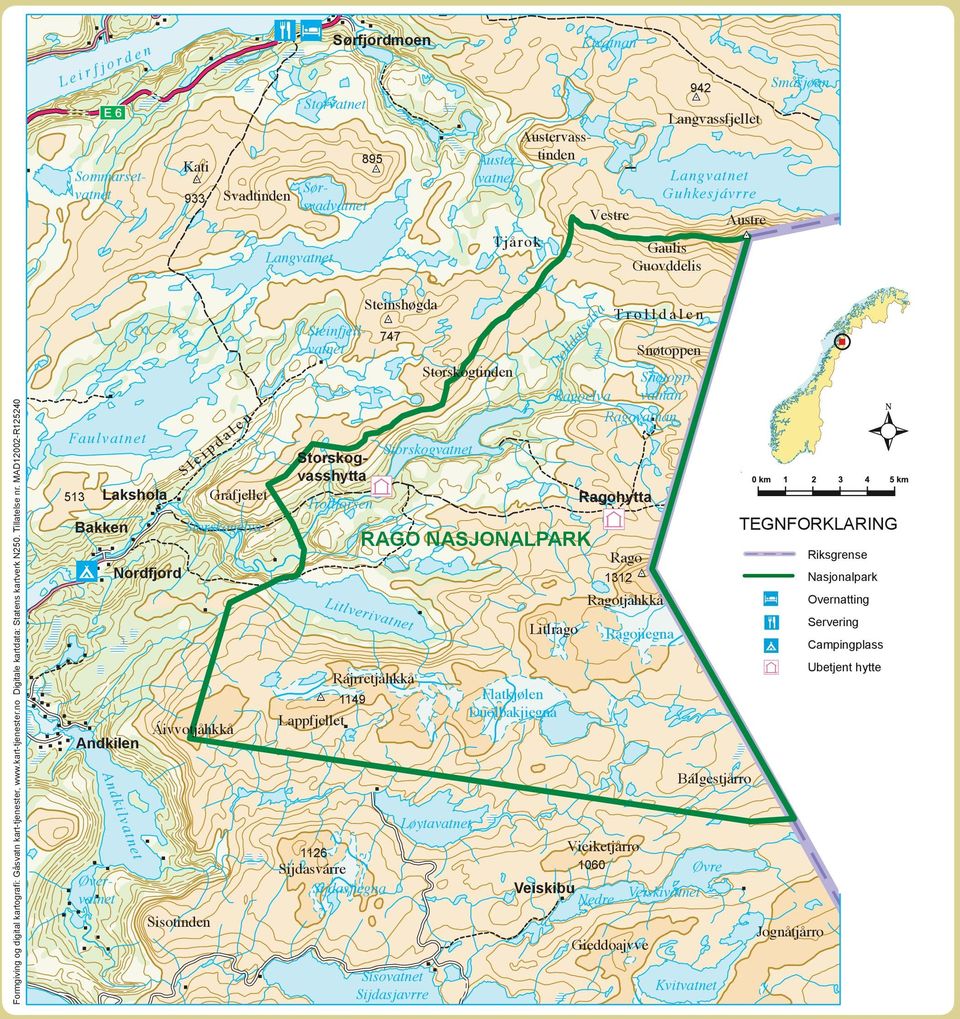 MAD12002-R125240 Faulvatnet 513 Bakken Andkilvatnet Lakshola Andkilen Nordfjord S l e i p d a l e n Gråfjellet Storskogelva Áivvotjåhkkå Sisotinden Øvervatnet Steinfjellvatnet Storskogvasshytta