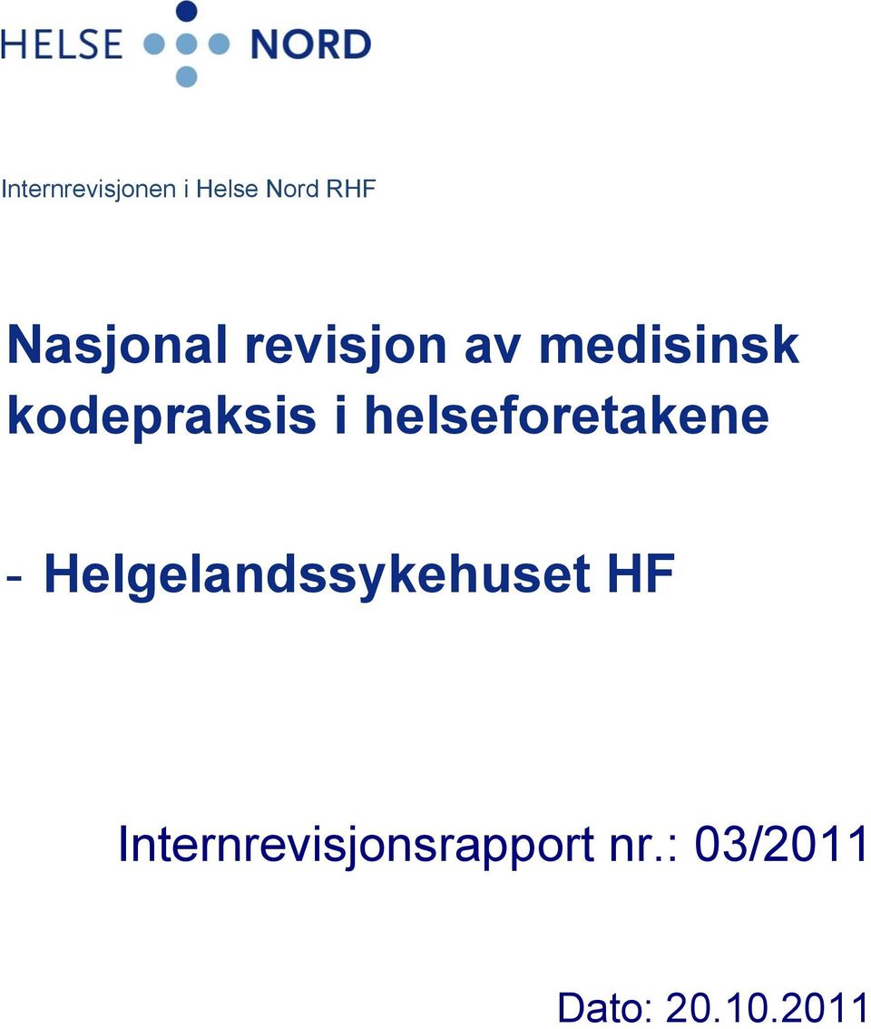 helseforetakene - Helgelandssykehuset HF