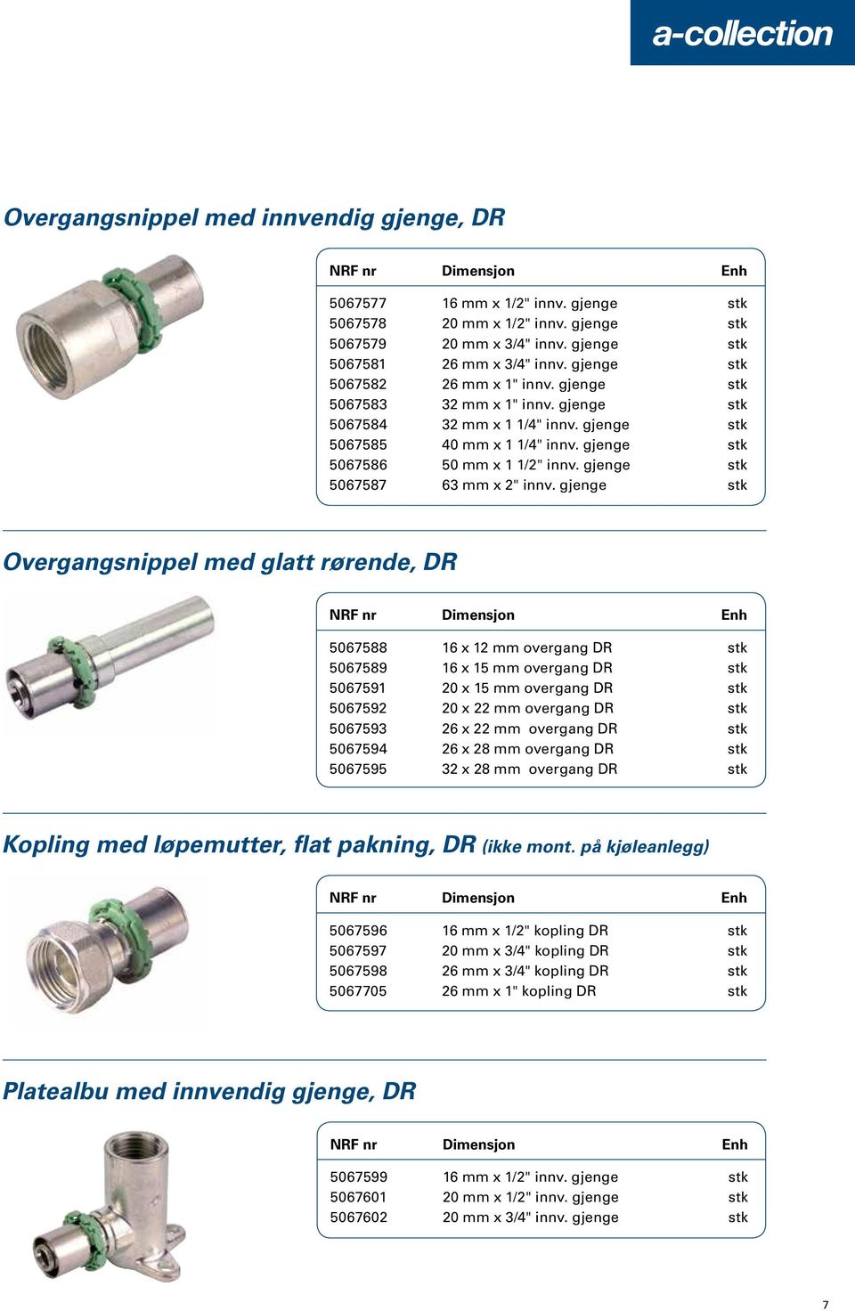 gjenge stk 5067587 63 mm x 2" innv.