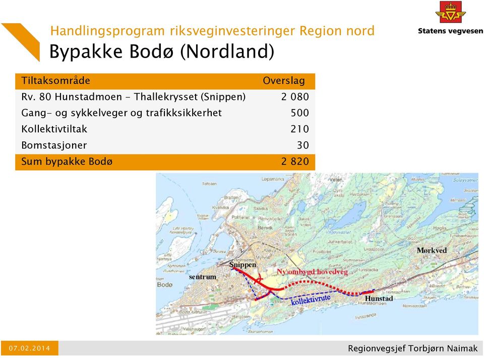 80 Hunstadmoen - Thallekrysset (Snippen) 2 080 Gang- og