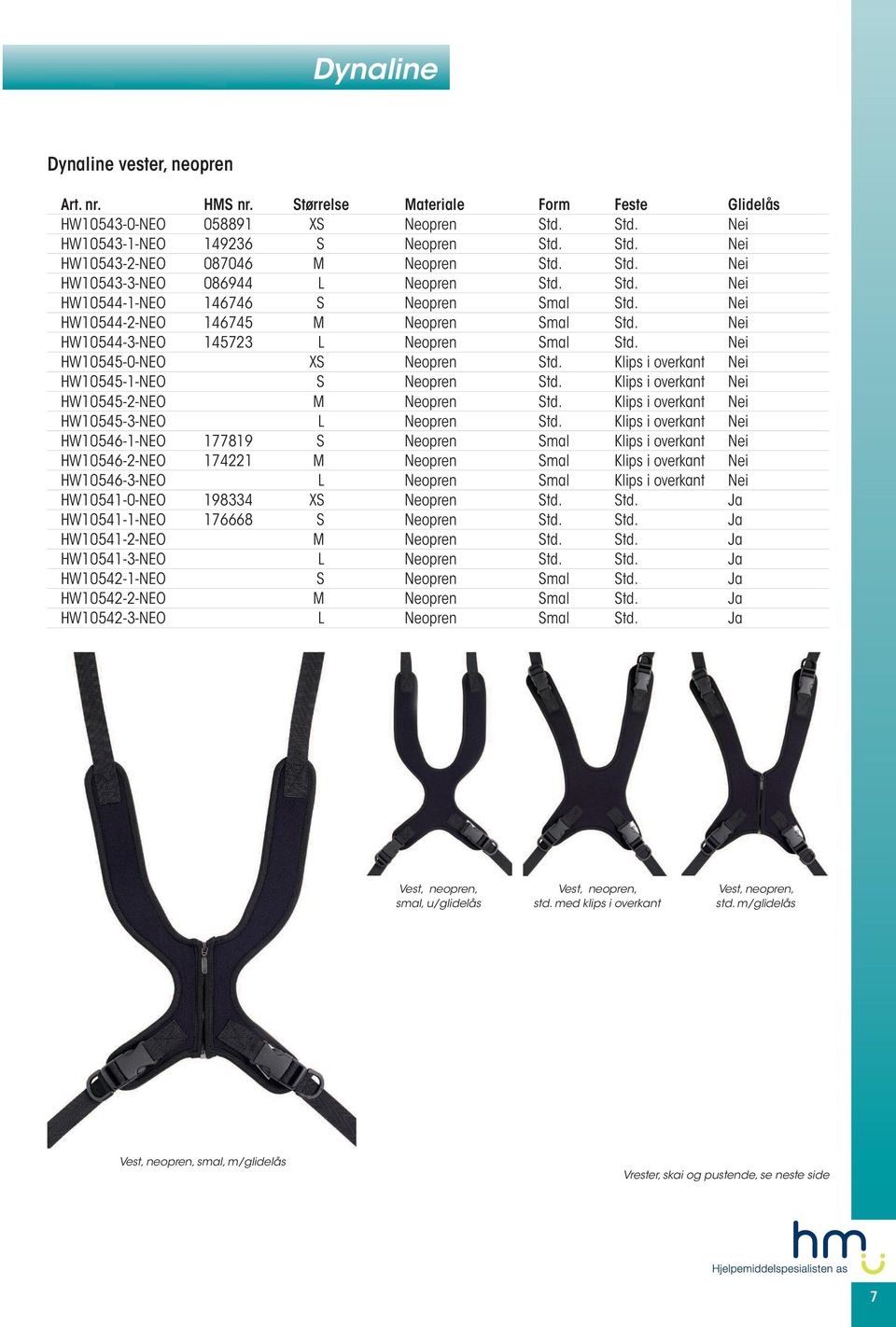 Nei HW10545-0-NEO XS Neopren Std. Klips i overkant Nei HW10545-1-NEO S Neopren Std. Klips i overkant Nei HW10545-2-NEO M Neopren Std. Klips i overkant Nei HW10545-3-NEO L Neopren Std.