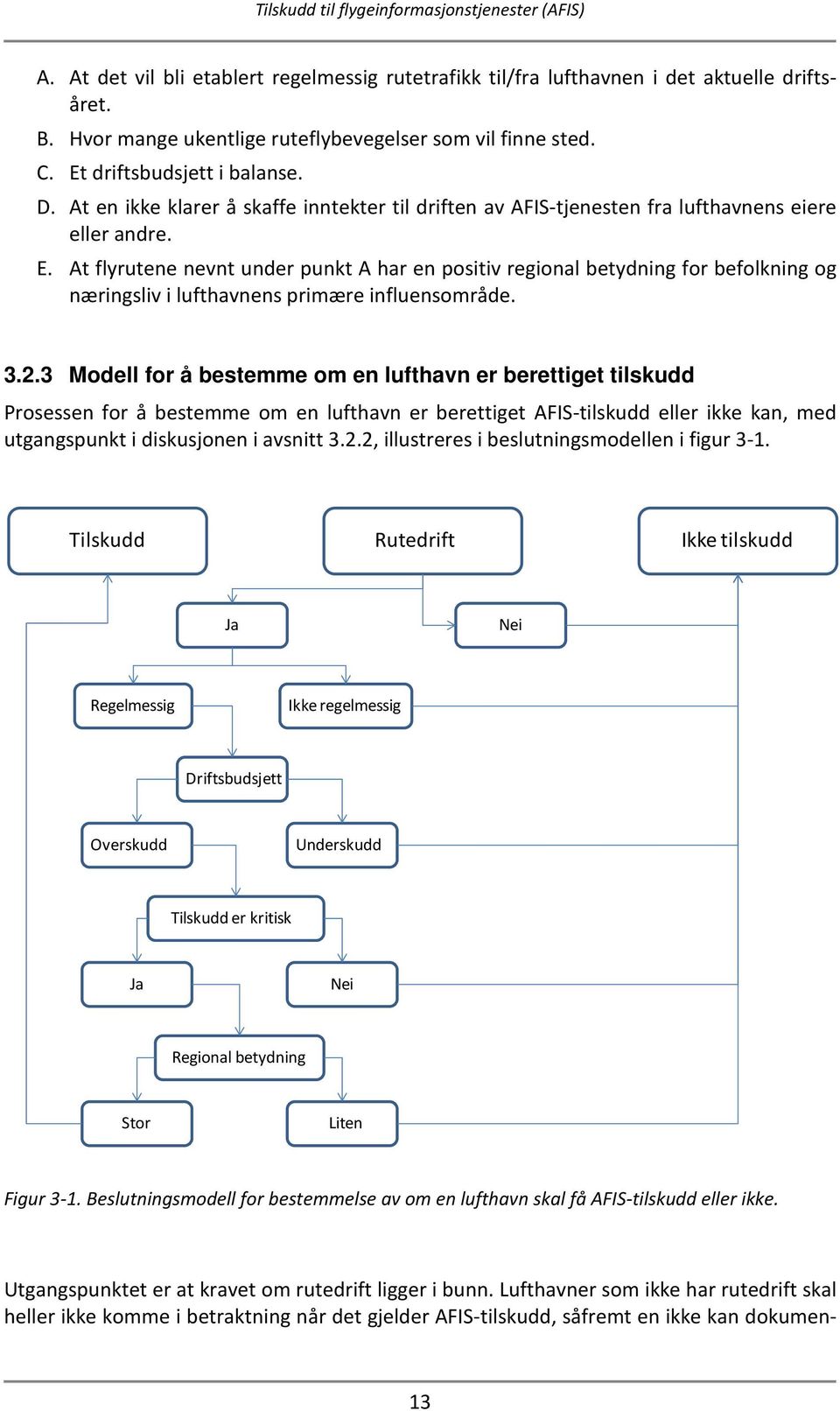 At flyrutene nevnt under punkt A har en positiv regional betydning for befolkning og næringsliv i lufthavnens primære influensområde. 3.2.