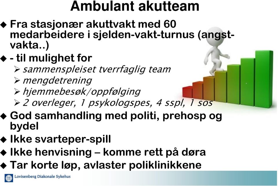 .) - til mulighet for sammenspleiset tverrfaglig team mengdetrening hjemmebesøk/oppfølging 2