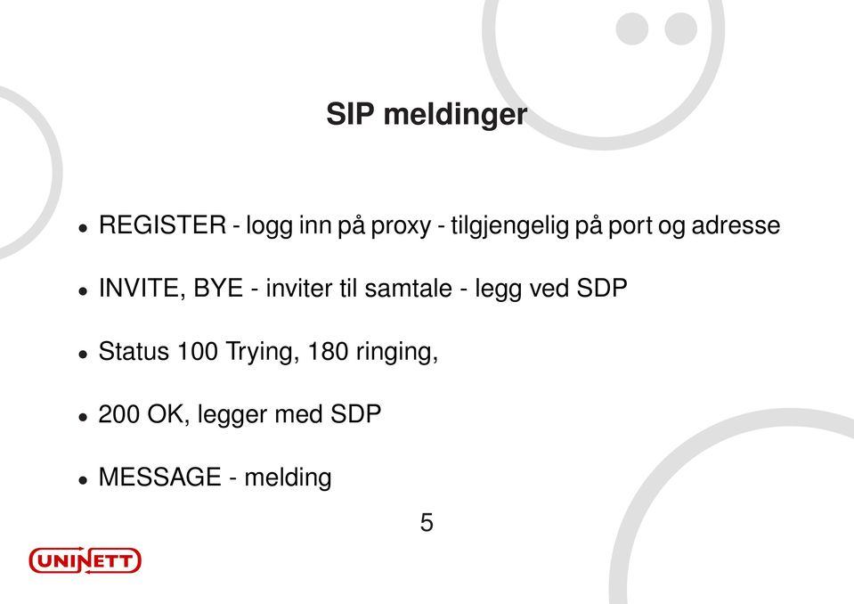 inviter til samtale - legg ved SDP Status 100