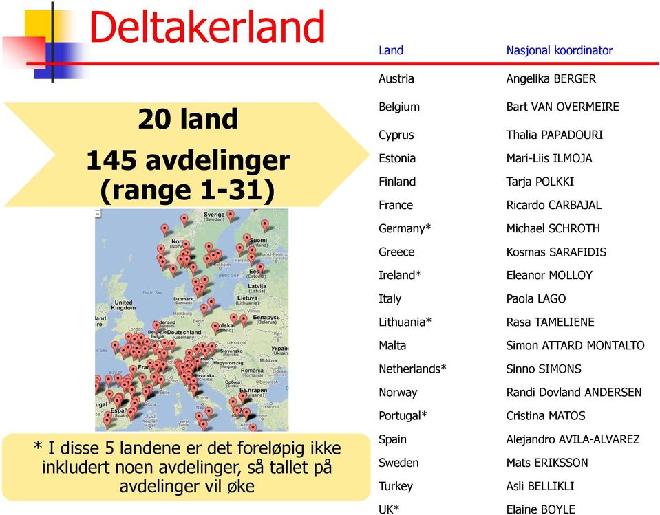 Turkey UK* Angelika BERGER Bart VAN OVERMEIRE Thalia PAPADOURI Mari-Liis ILMOJA Tarja POLKKI Ricardo CARBAJAL Michael SCHROTH Kosmas SARAFIDIS Eleanor MOLLOY