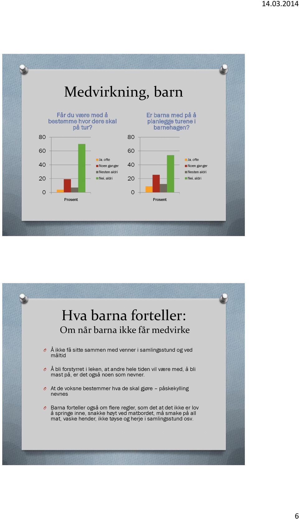 andre hele tiden vil være med, å bli mast på, er det også noen som nevner.