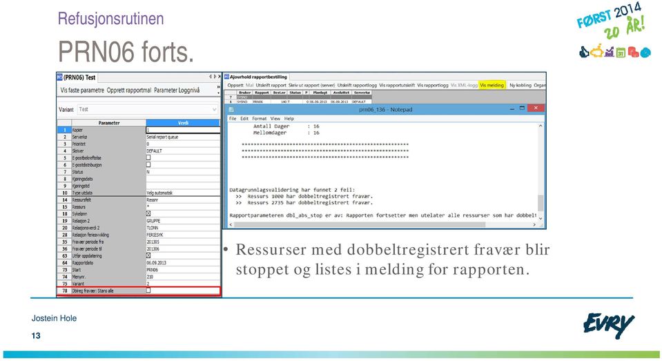 dobbeltregistrert fravær