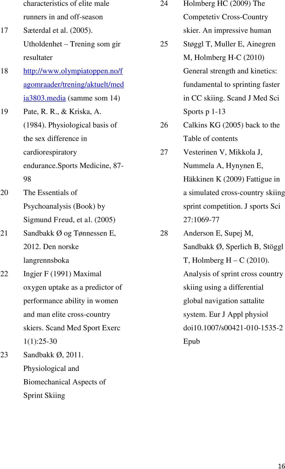 sports Medicine, 87-98 20 The Essentials of Psychoanalysis (Book) by Sigmund Freud, et al. (2005) 21 Sandbakk Ø og Tønnessen E, 2012.