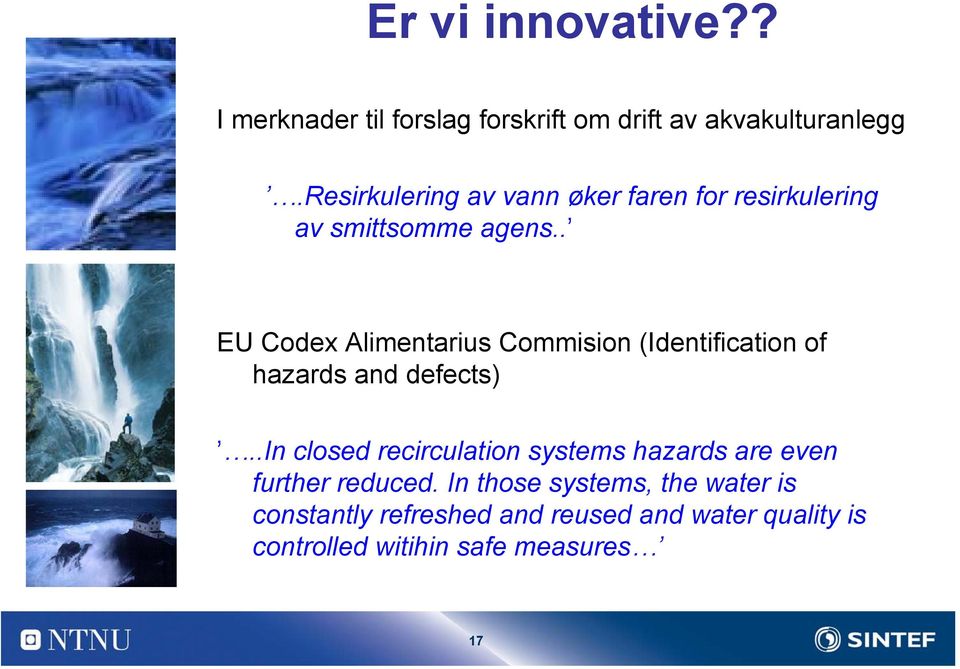 . EU Codex Alimentarius Commision (Identification of hazards and defects).