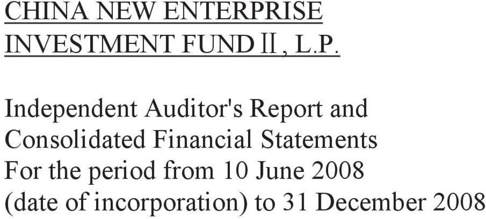 Independent Auditor's Report and Consolidated