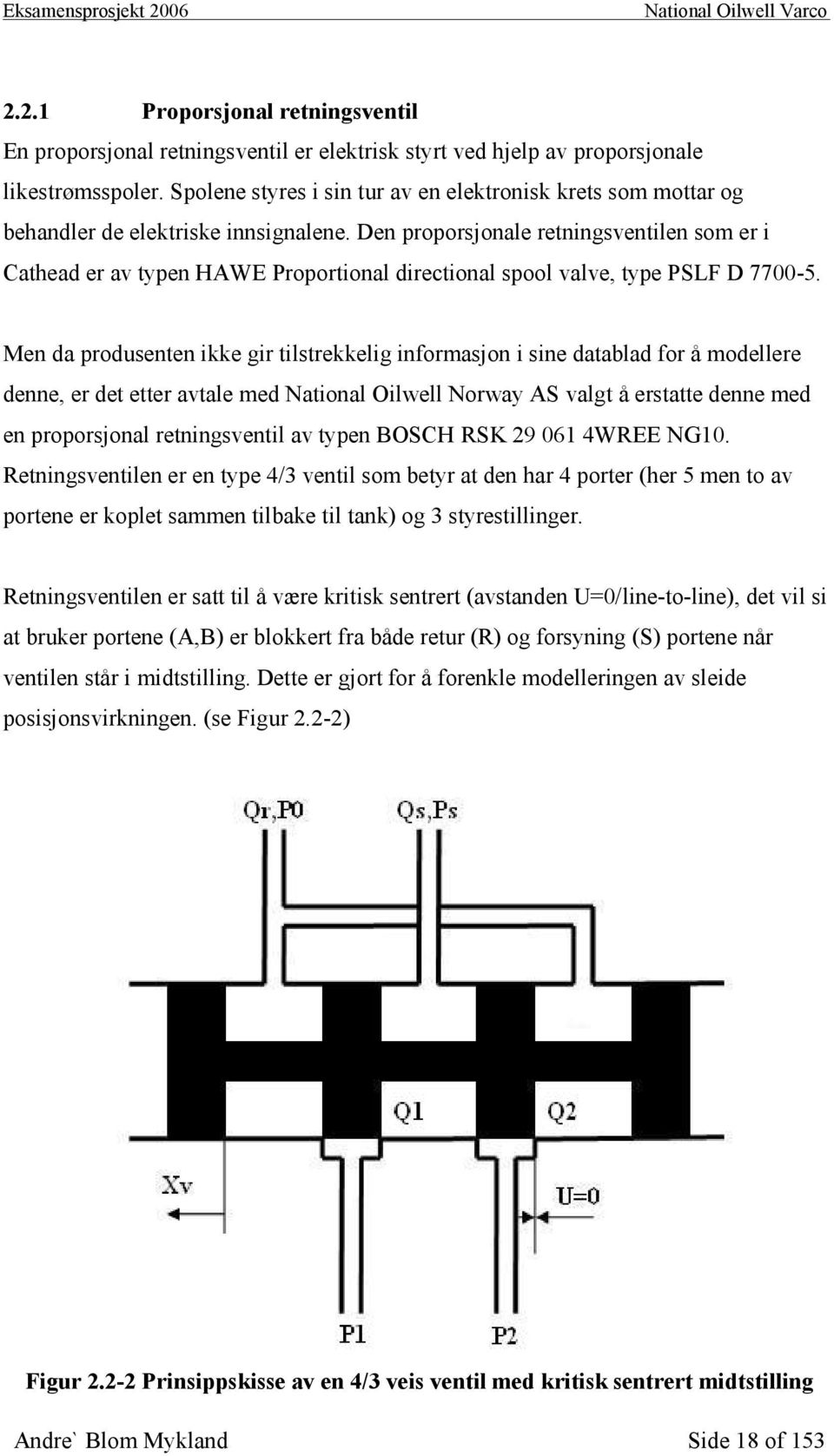 Den proporsjonale retningsventilen som er i Cathead er av typen HAWE Proportional directional spool valve, type PSLF D 7700-5.