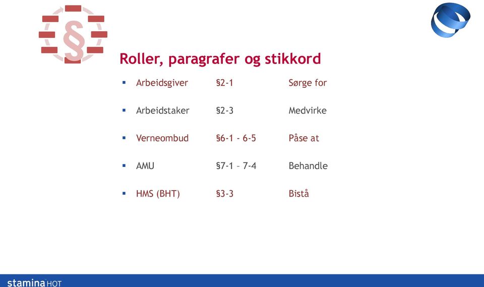 Arbeidstaker 2-3 Medvirke Verneombud