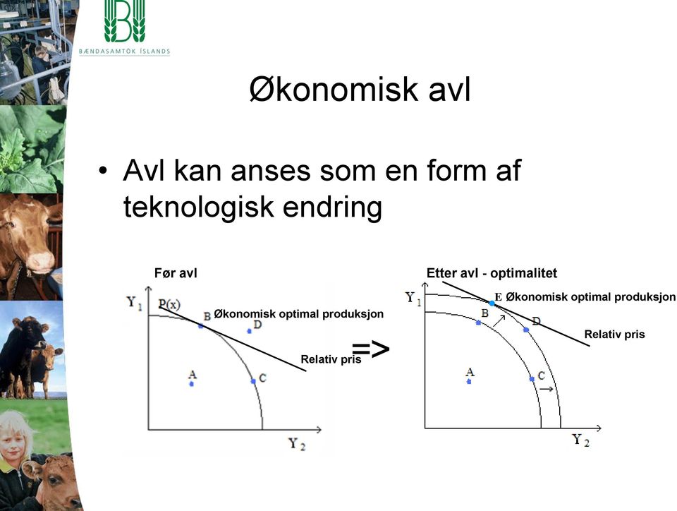 produksjon Relativ pris => Etter avl -