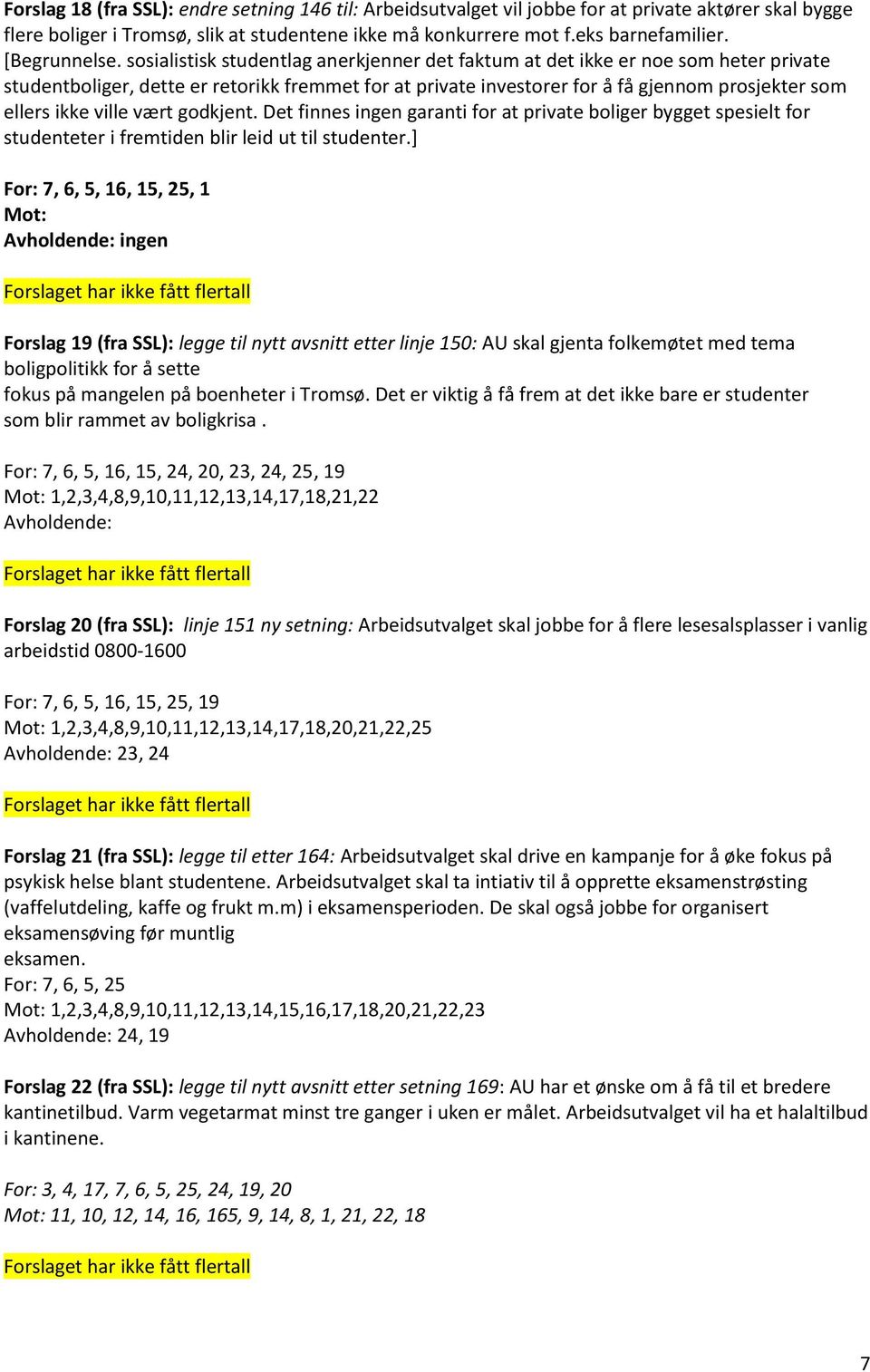 sosialistisk studentlag anerkjenner det faktum at det ikke er noe som heter private studentboliger, dette er retorikk fremmet for at private investorer for å få gjennom prosjekter som ellers ikke