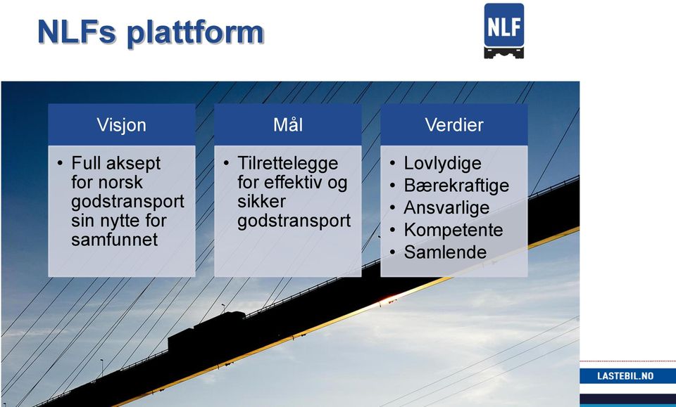 Tilrettelegge for effektiv og sikker