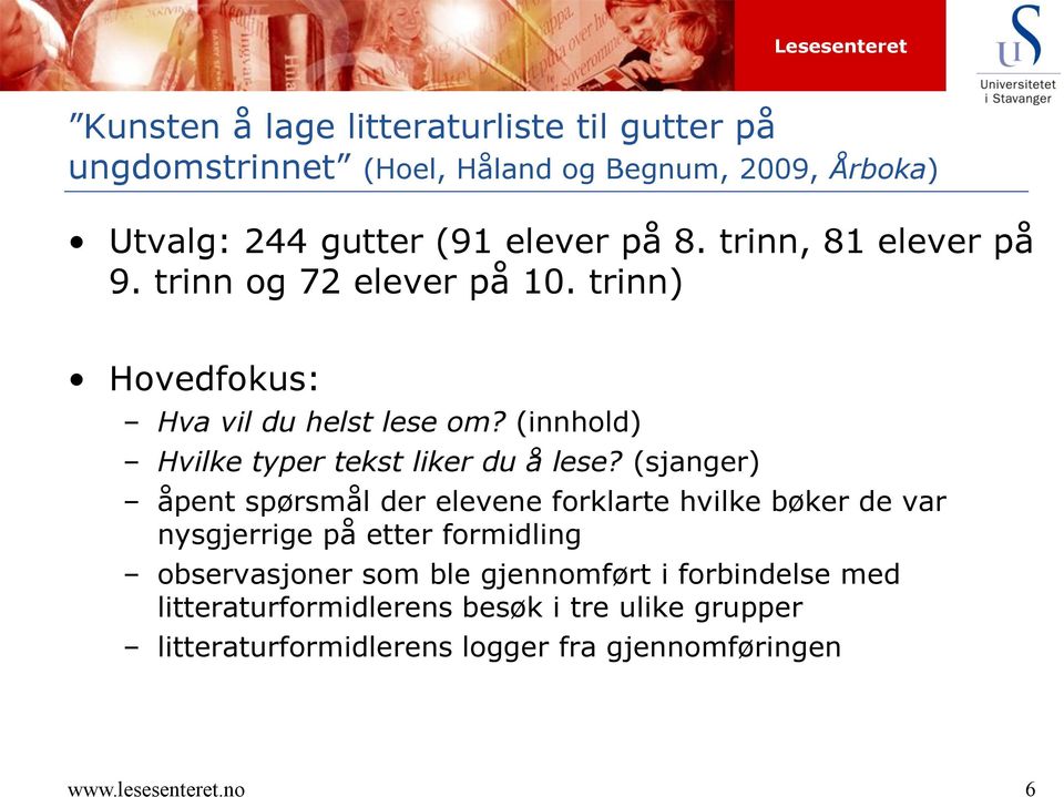 (innhold) Hvilke typer tekst liker du å lese?