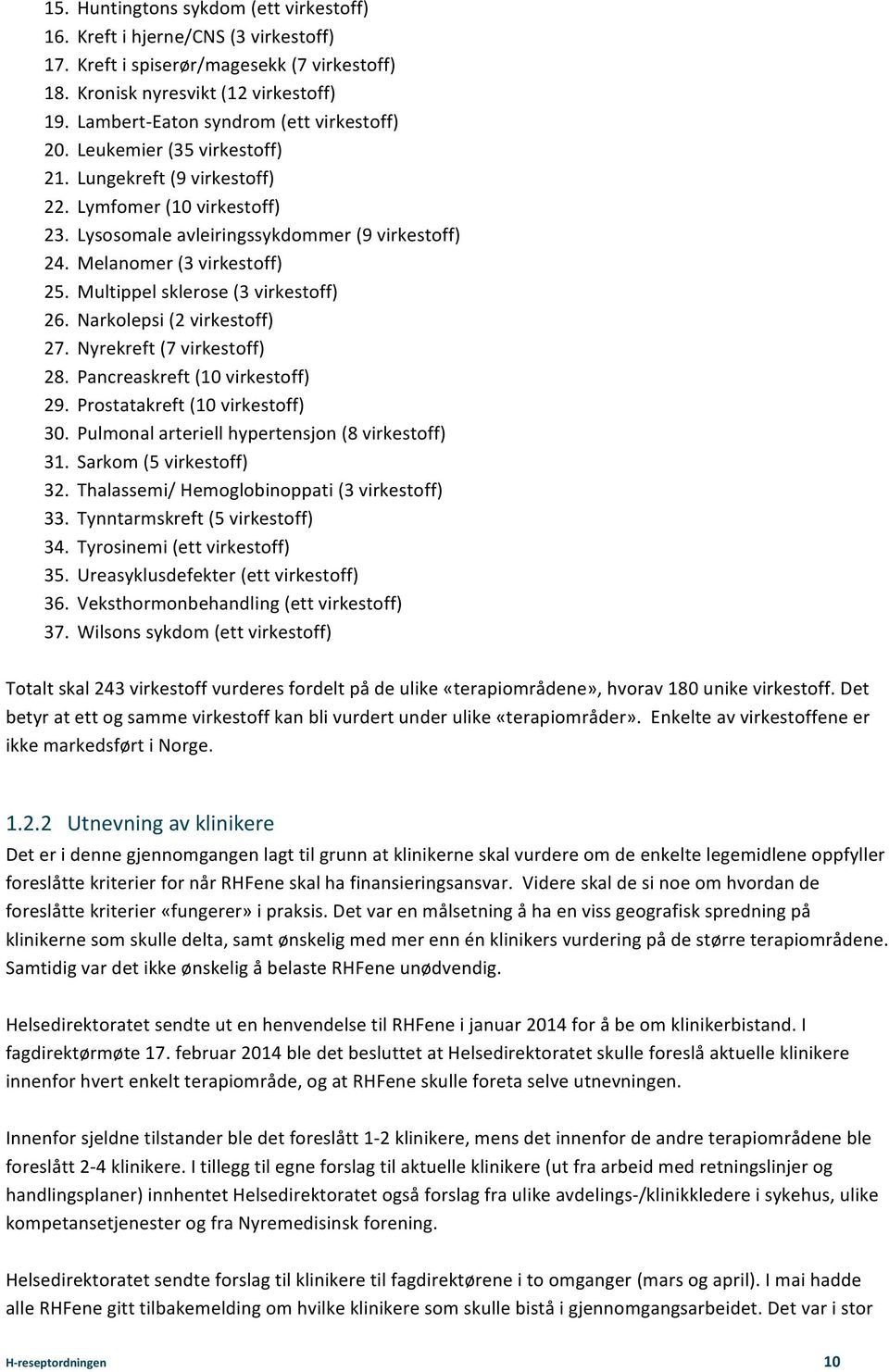 Melanomer (3 virkestoff) 25. Multippel sklerose (3 virkestoff) 26. Narkolepsi (2 virkestoff) 27. Nyrekreft (7 virkestoff) 28. Pancreaskreft (0 virkestoff) 29. Prostatakreft (0 virkestoff) 30.