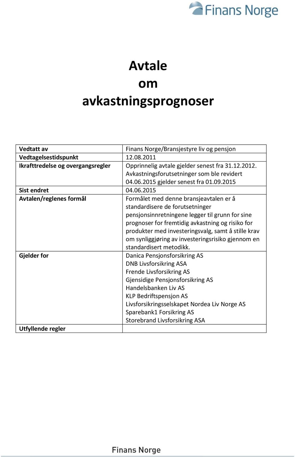 2015 gjelder senest fra 01.09.2015 Sist endret 04.06.