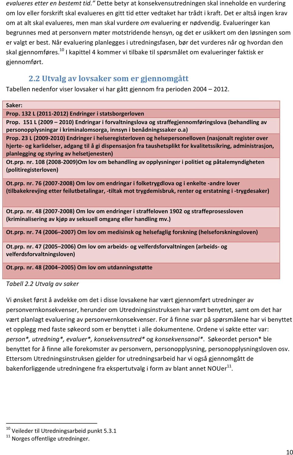 Evalueringer kan begrunnes med at personvern møter motstridende hensyn, og det er usikkert om den løsningen som er valgt er best.