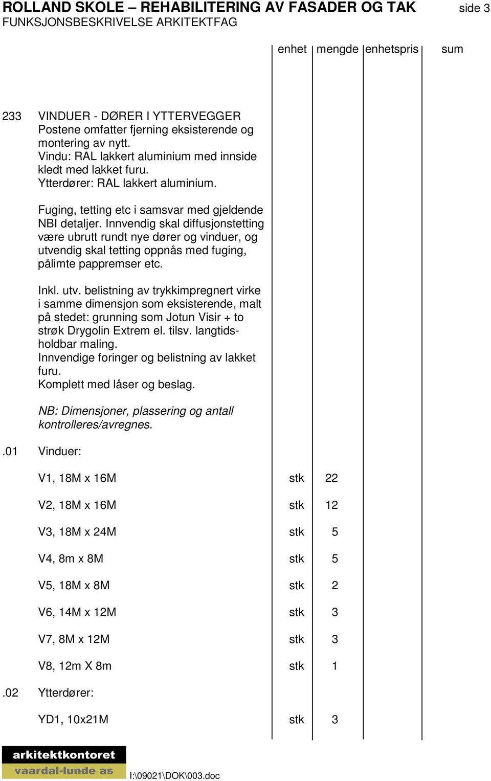 Innvendig skal diffusjonstetting være ubrutt rundt nye dører og vinduer, og utve