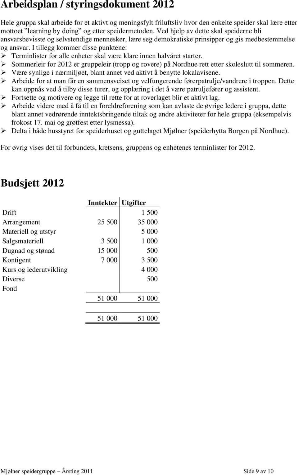 I tillegg kommer disse punktene: Terminlister for alle enheter skal være klare innen halvåret starter.