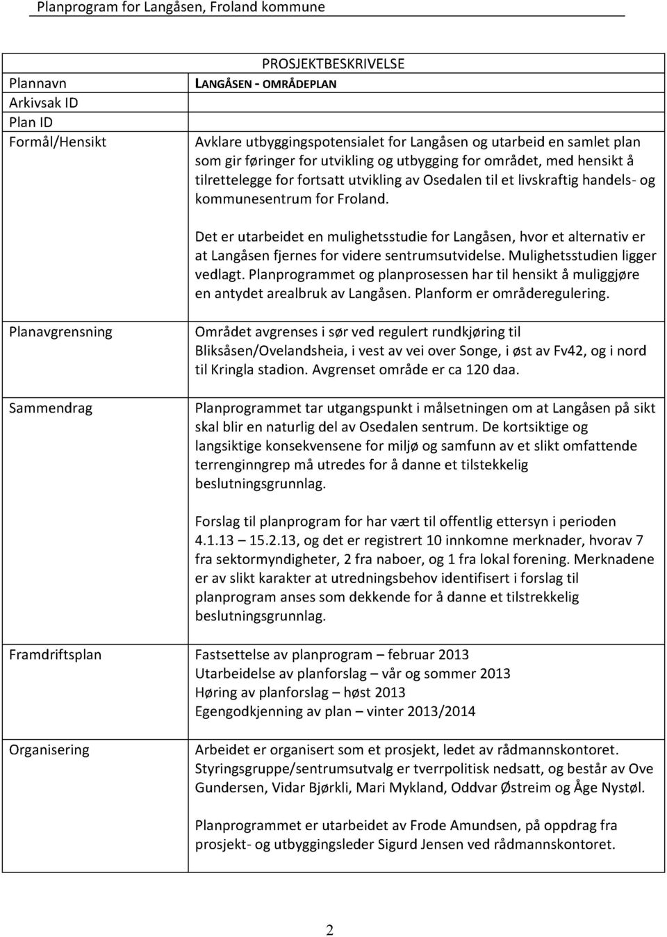 Det er utarbeideten mulighetsstudiefor Langåsen, hvor et alternativer at Langåsenfjernesfor videresentrumsutvidelse.mulighetsstudienligger vedlagt.