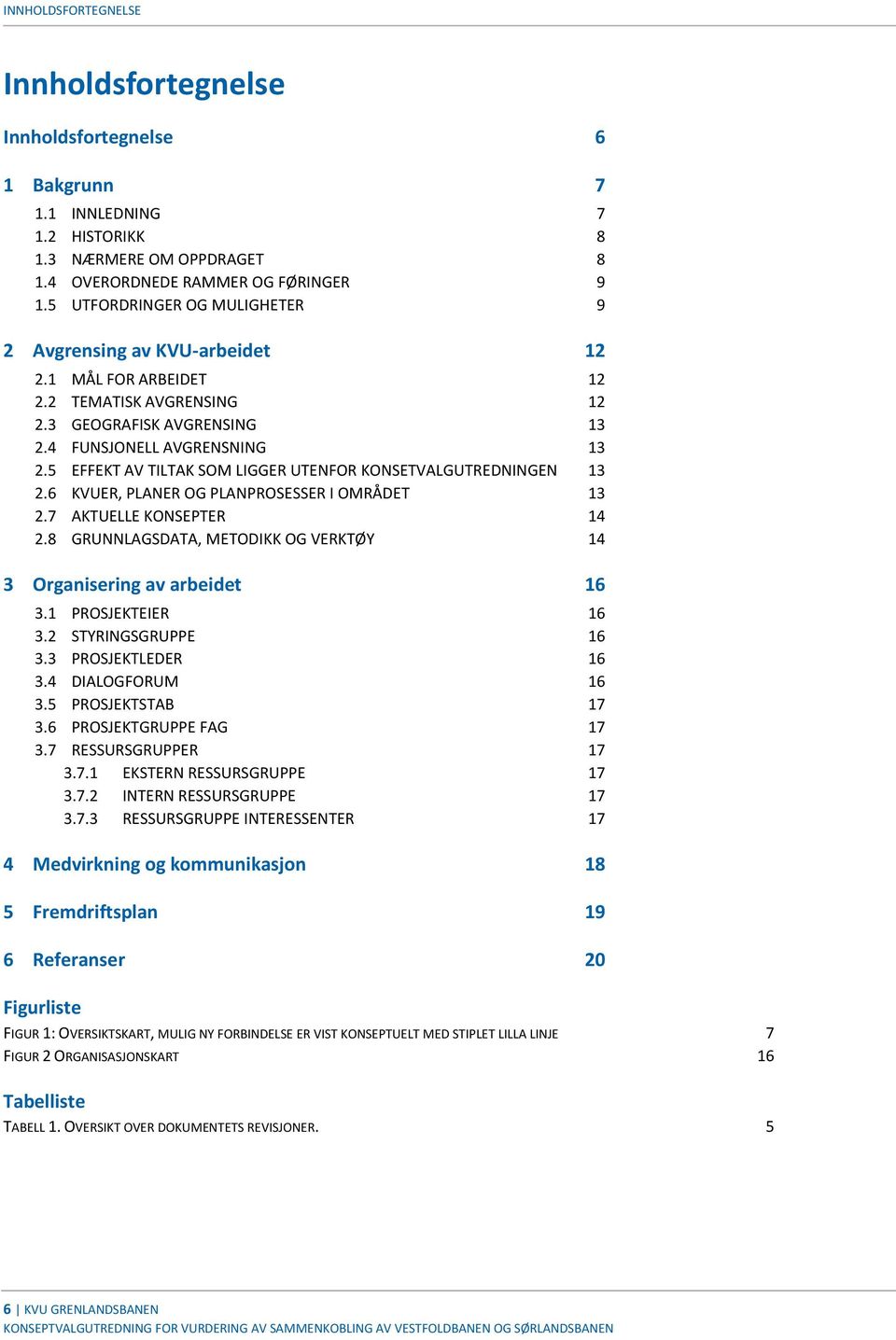 5 EFFEKT AV TILTAK SOM LIGGER UTENFOR KONSETVALGUTREDNINGEN 13 2.6 KVUER, PLANER OG PLANPROSESSER I OMRÅDET 13 2.7 AKTUELLE KONSEPTER 14 2.