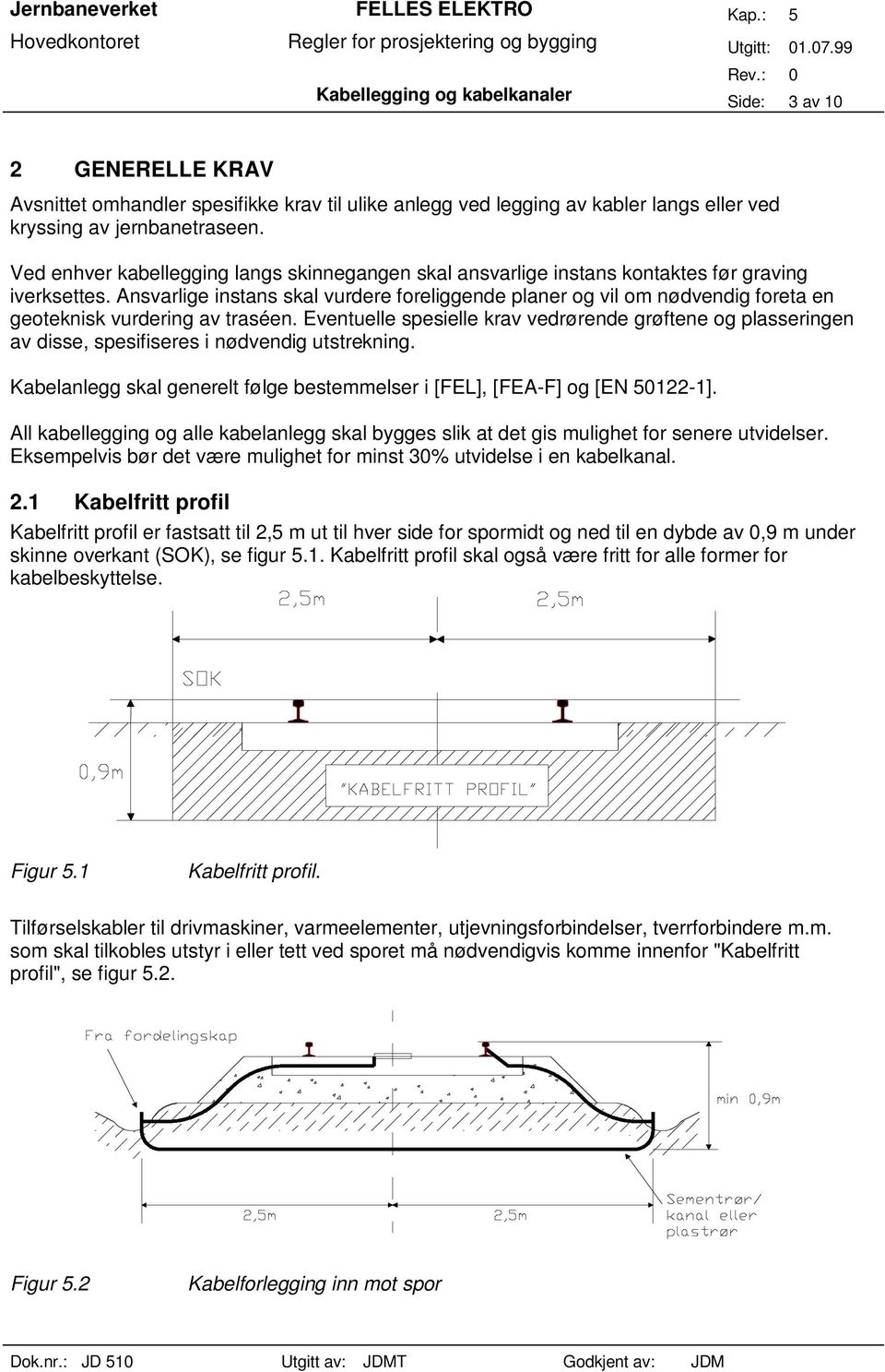 Ansvarlige instans skal vurdere foreliggende planer og vil om nødvendig foreta en geoteknisk vurdering av traséen.