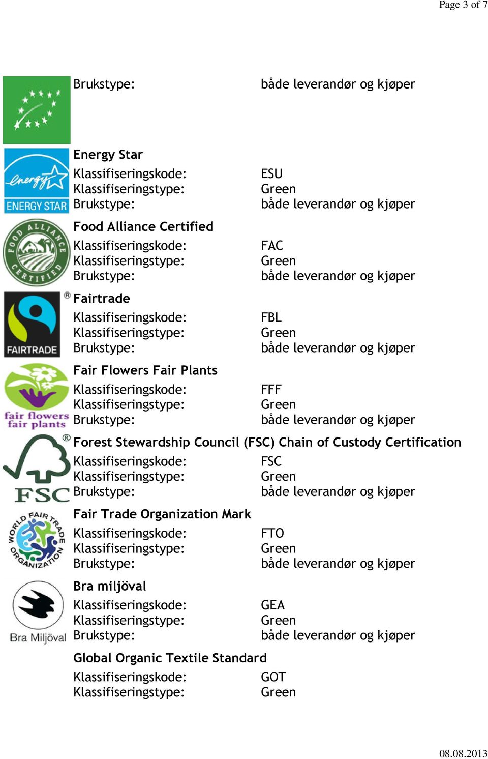 (FSC) Chain of Custody Certification FSC Fair Trade