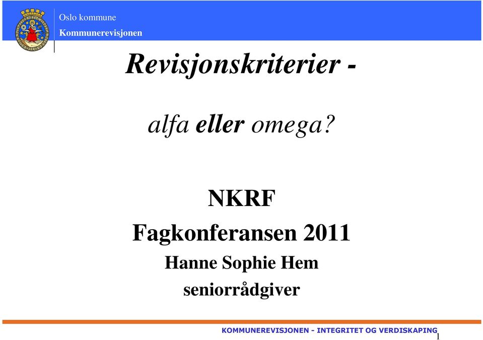 NKRF Fagkonferansen 2011