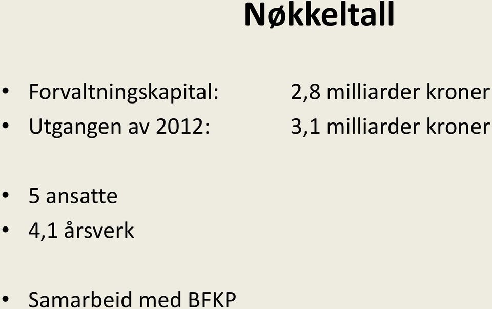 2012: 3,1 milliarder kroner 5