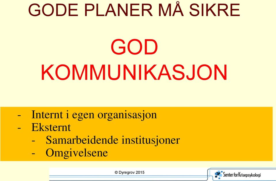 organisasjon - Eksternt -