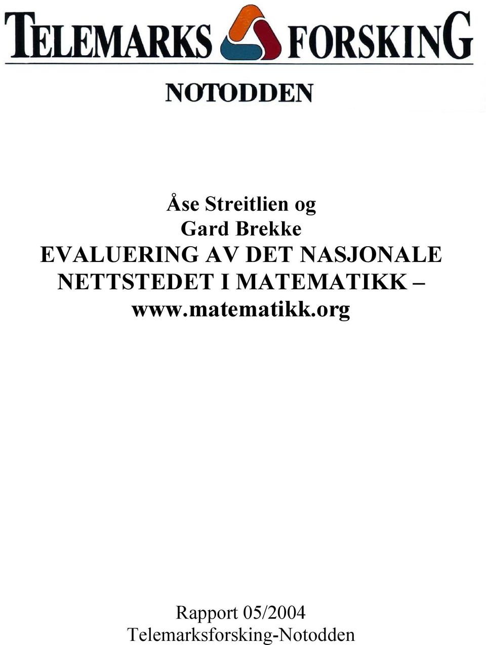 NETTSTEDET I MATEMATIKK www.