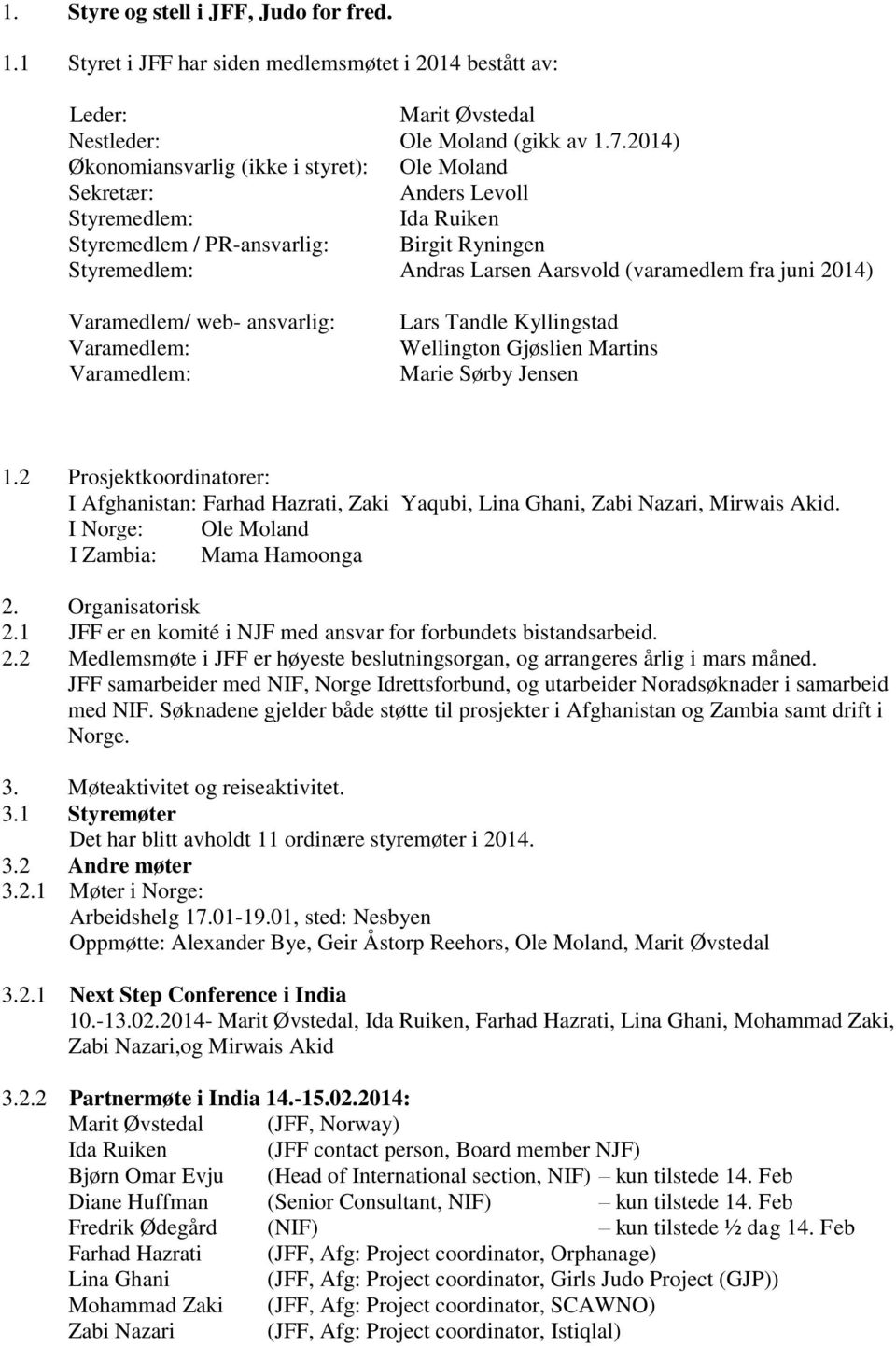 2014) Varamedlem/ web- ansvarlig: Varamedlem: Varamedlem: Lars Tandle Kyllingstad Wellington Gjøslien Martins Marie Sørby Jensen 1.