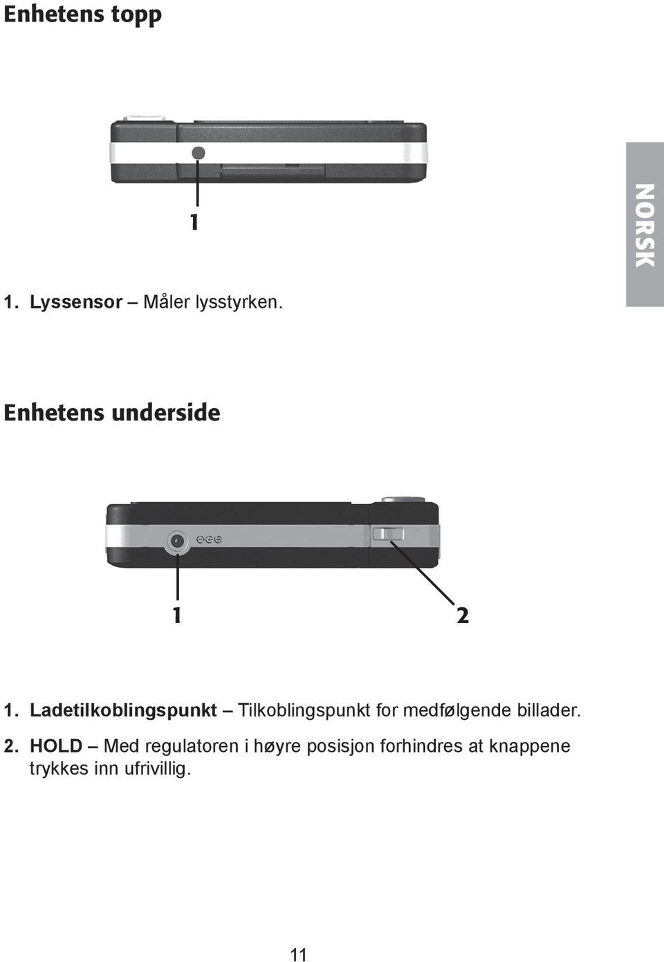 Ladetilkoblingspunkt Tilkoblingspunkt for medfølgende