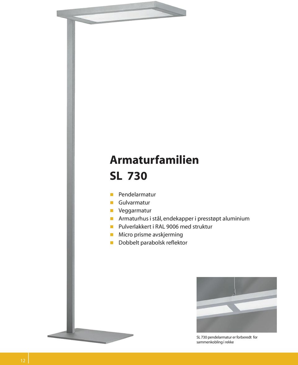 i RAL 9006 med struktur Micro prisme avskjerming Dobbelt parabolsk