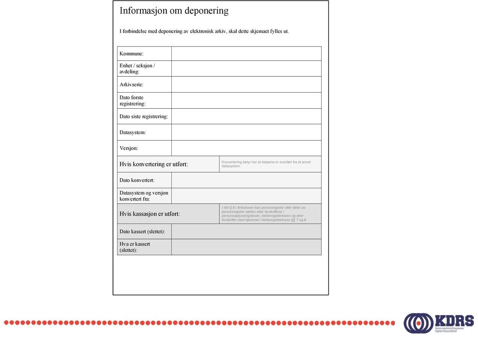 betyr her at dataene er overført fra et annet datasystem.