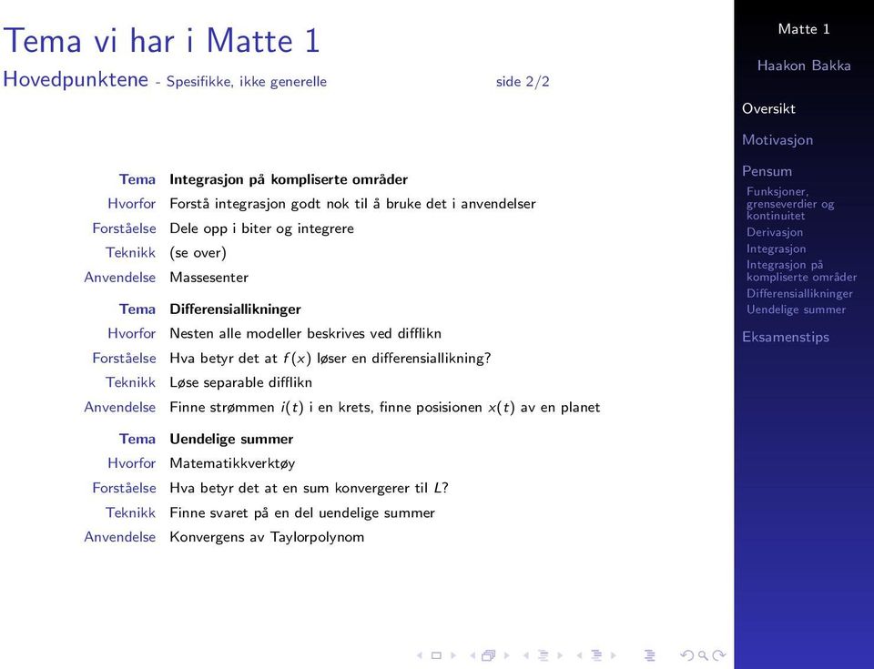 Hva betyr det at f (x) løser en differensiallikning?