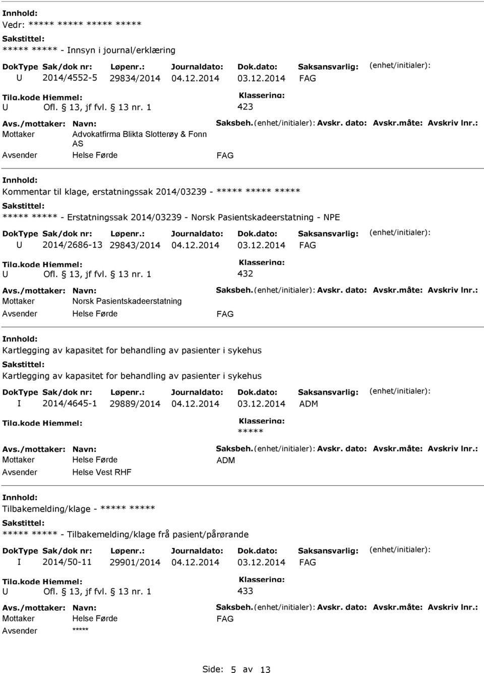 asientskadeerstatning Kartlegging av kapasitet for behandling av pasienter i sykehus Kartlegging av kapasitet for behandling av pasienter i sykehus 2014/4645-1