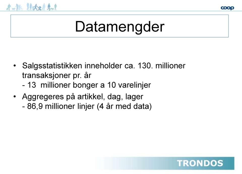 år - 13 millioner bonger a 10 varelinjer