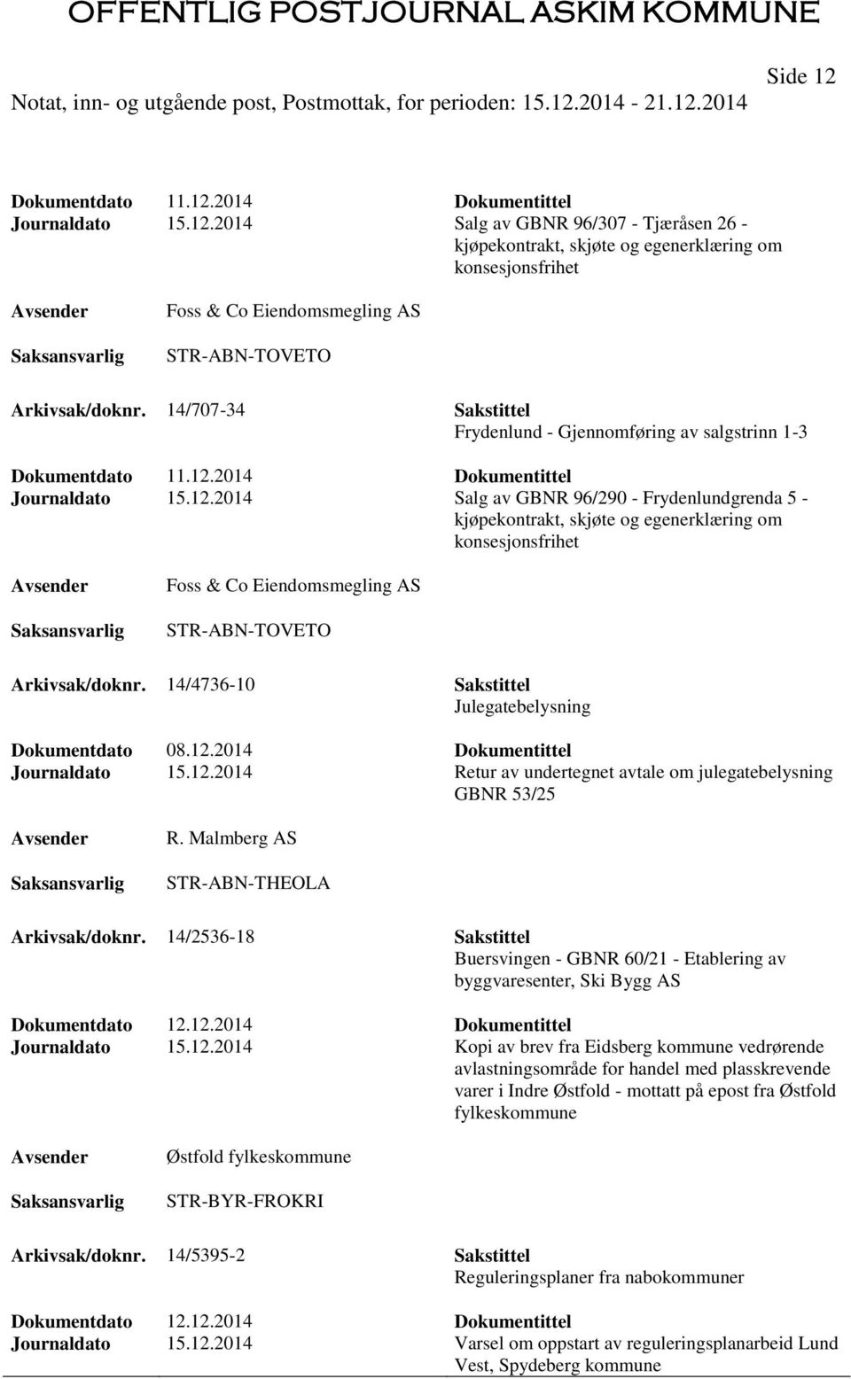 2014 Dokumentittel Journaldato 15.12.