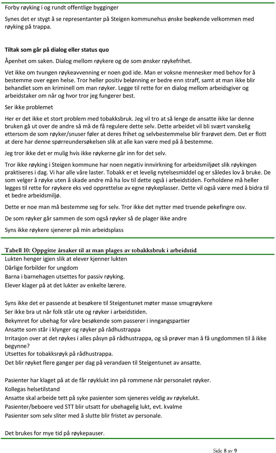 Man er voksne mennesker med behov for å bestemme over egen helse. Tror heller positiv belønning er bedre enn straff, samt at man ikke blir behandlet som en kriminell om man røyker.