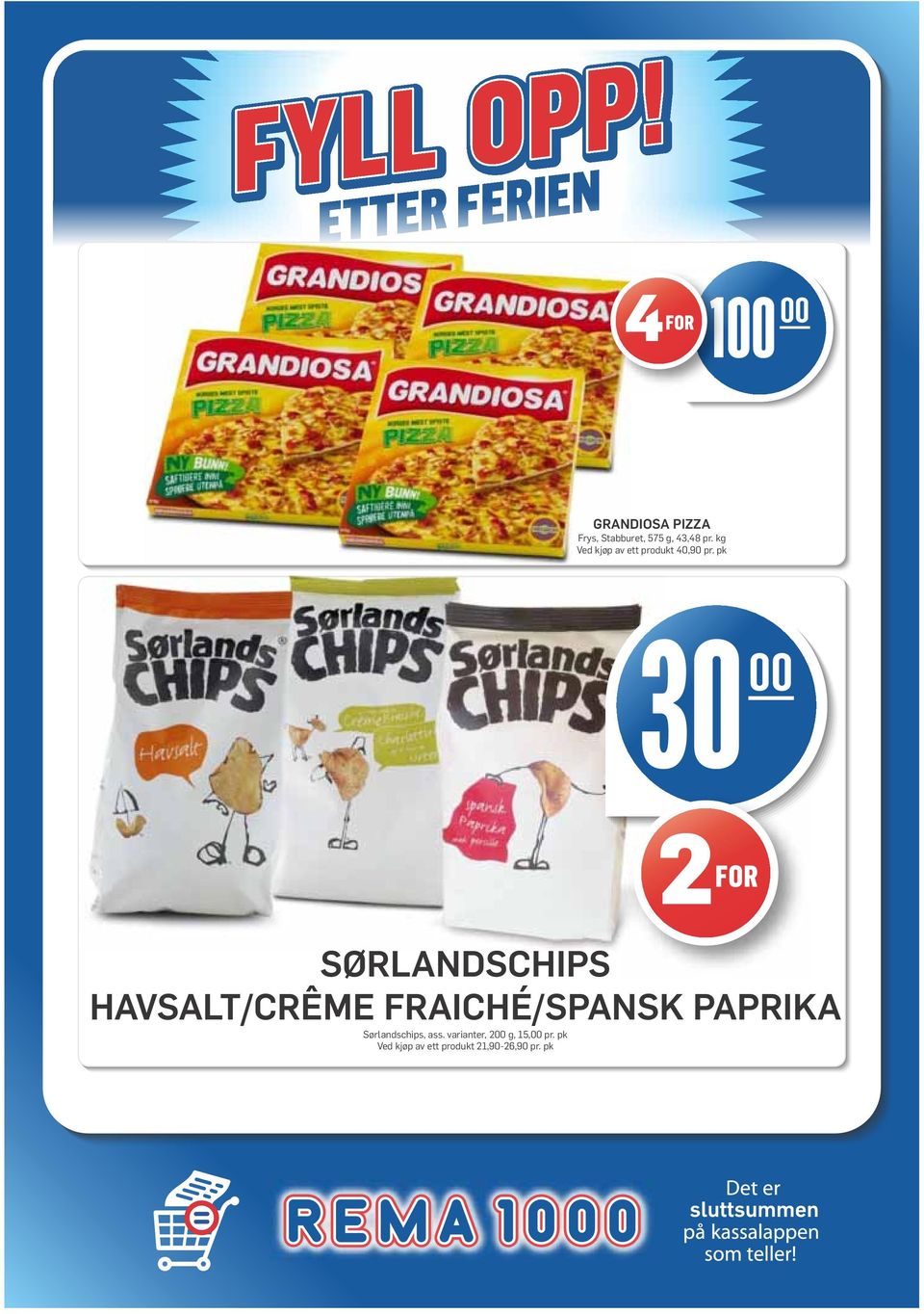 pk 30 00 SØRLANDSCHIPS HAVSALT/CRÊME FRAICHÉ/SPANSK PAPRIKA