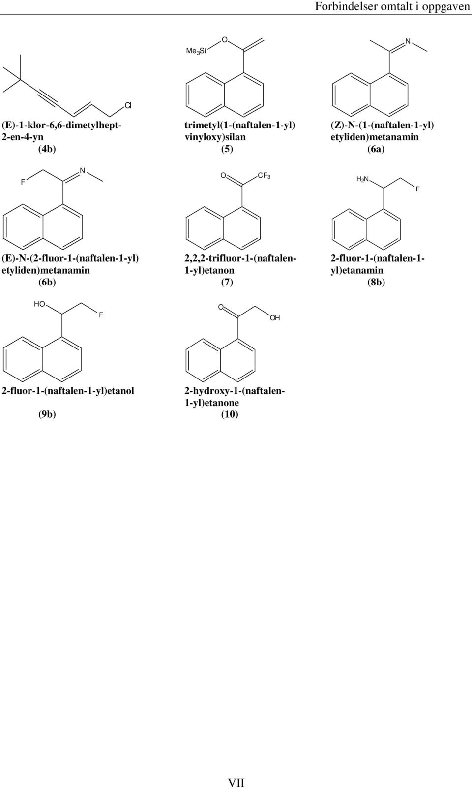 (E)-N-(2-fluor-1-(naftalen-1-yl) 2,2,2-trifluor-1-(naftalen- 2-fluor-1-(naftalen-1- etyliden)metanamin