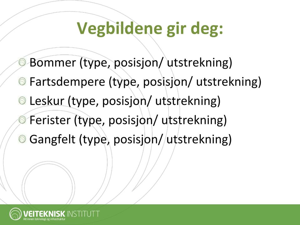 utstrekning) Leskur (type, posisjon/ utstrekning)