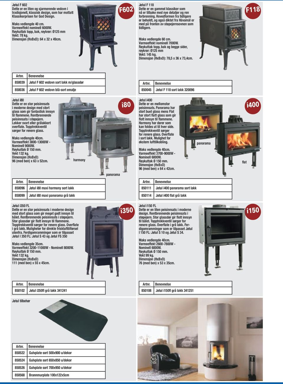 Hovedformen fra tidligere er beholdt, og også diktet fra Hávamál er med på fronten av støpejernsovnen som tidligere. Maks vedlengde 60 cm. Varmeeffekt nominell 7000W.