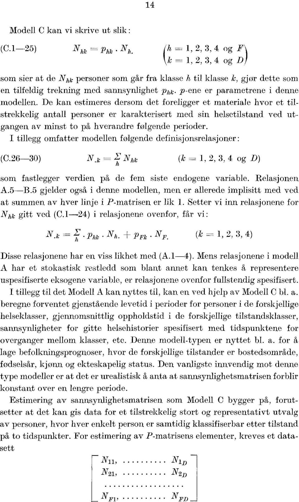 p-ene er parametrene i denne modellen.